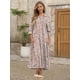 thumbnail image 2 of Vestido largo ANRABESS con estampado floral de verano con cuello en V para mujer, 2 of 6