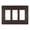 Dark Bronze, variant on Rocker Wall Plate, Number of Gangs: 3 Plastic, Smooth Finish, White
