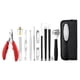 thumbnail image 1 of Kit de cortaúñas y pedicura: kit de manicura de acero inoxidable, herramientas para el cuidado de las uñas con estuche de viaje, color rojo, 1 of 5