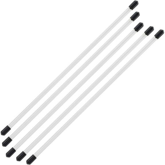 6 Set Transparent Rigid Tube Plastic Tube with Rubber Caps Round Hard Tubing Clear Prepare Storage Tubes for Storage Beads Pins Buttons 301mm/ 12 Inch Length 6mm/ 0.24 Inch Inner Diameter DIY