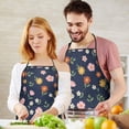 thumbnail image 5 of Pioneer Flower Floral Print Pattern Cotton Linen Apron with Pockets, Waterproof Adjustable, 33x27 Inch for Kitchen, Gardening, BBQ, Salon, 5 of 6