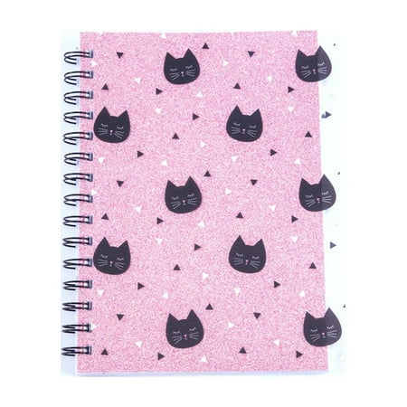 case of 24 Spiral Notebook  Lovely Cat Pattern PP Cover Divider Notebook 82pcs Paper Notepad Writing Stationery DIY Notebooks Writing Planner for 74pcs Students Office School Girl Gifts  100 Sheets 6x8