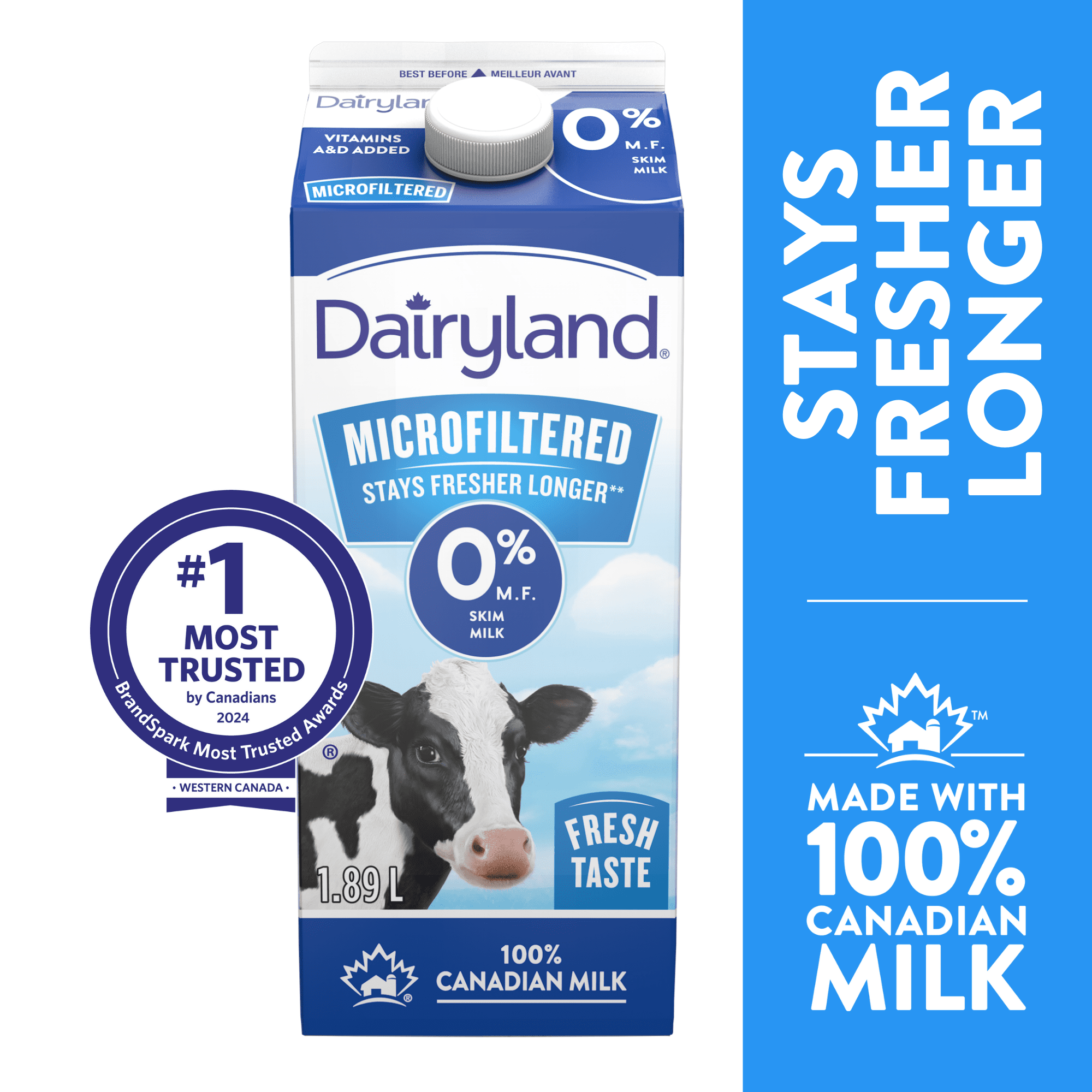 Dairyland Microfiltered Skim Milk