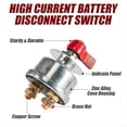 thumbnail image 4 of Interruptor de Desconexión de Batería de Alta Corriente 300A, Interruptor Aislador de Corte de Energía de Batería Maestra de 12 24V con Placa Frontal para Automóvil, 4 of 7