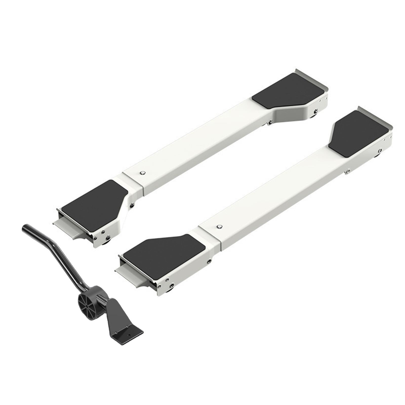 Baoblaze Extendable Appliance Rollers Dryers Holder for Refrigerator Washing Machines White