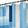 thumbnail image 4 of Navy Blue Fabric Shower Curtain - Geometric Shower Curtain Set with 12 Plastic Hooks, Water Repellent, Machine Washable, Modern Decorative Polyester Cloth Shower Curtains for Bathroom - 72x84, 4 of 4