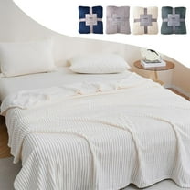 VWRXBZ Blanket Solid Color Blanket Noon Sleeping Blanket, Blue