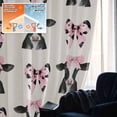 thumbnail image 5 of Cute Bow Cow Blackout Curtains for Bedroom/Living Room, Pinch Pleated Black Out Curtains, Beige Farmhouse Cute Animals Room Darkening Window Drapes with Hooks 2 Panels, 59"x70", 5 of 8