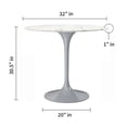 thumbnail image 5 of Aron Living Rose 32" Round Artifical Marble and Metal Dining Table in Gray, 5 of 5