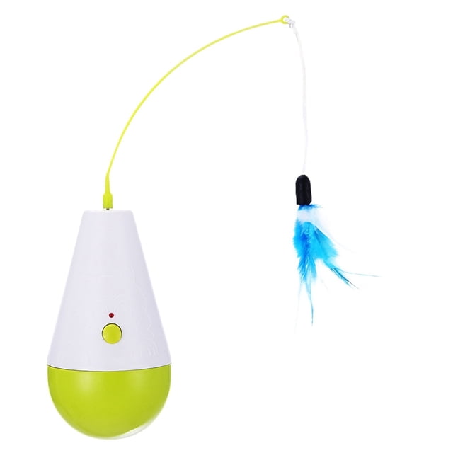 TODO PARA LAS PAWS Vaso eléctrico Pluma Varita Gato Juguete Roly-Poly Pluma eléctrica rasguño j Carevas palo de pluma