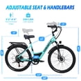 thumbnail image 4 of Electric Mountain Bike for Adults 26" Step-Thru/Over Commuting Ebike for Men Women with Peak Power 540w, 360Wh Built-in Battery, LCD Display, 7 Gears & Front Shock Absorber, 4 of 6