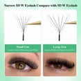 thumbnail image 3 of NAGARAKU Premade Fans Narrow 5D W Shape Eyelash Extensions Black 0.07D mix8-15mm, 3 of 6