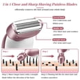 thumbnail image 2 of Akunbem Afeitadora eléctrica para mujeres para piernas, bikini, maquinillas de afeitar eléctricas para mujeres, axilas, pelos públicos, afeitadora recargable para mujeres, uso en seco y húmedo, sin do, 2 of 5