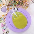 thumbnail image 4 of Yellow Easter Eggs Shaped Cutlery Pocket With Cute Bunny Details, Soft Fabric Lining And Open Top Slot For Easter Brunch, Family Table Decor And Cutlery Storage 4Pc, 4 of 6