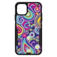 thumbnail image 1 of DistinctInk Custom SKIN / DECAL compatible with OtterBox Commuter for iPhone 11 Pro (5.8" Screen) - Hot Blue Yellow Pink Paisley, 1 of 5
