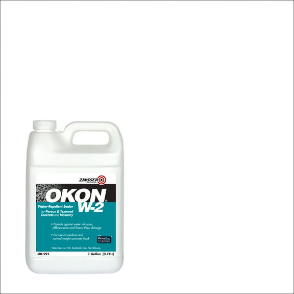 6 Pack, Clear, Zinsser Okon W-2 Water Repellent Sealer- OK921, Gallon