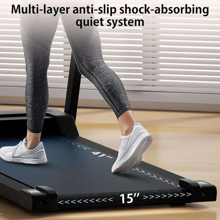 300 lbs Portable Folding Treadmill 3.0 HP Foldable Compact Treadmill for Home Office Walking Running Treadmill with LED Display for Exercise