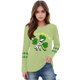 thumbnail image 3 of Blusas y camisas de manga larga con cuello redondo, moda del Día de San Patricio, blusa informal con estampado bonito de manga larga para niños y niñas., 3 of 5