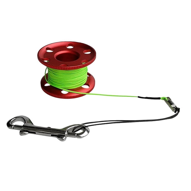 Línea de Carrete de Carrete de Elástico con Conector Giratorio de material acero de Doble Extremo a - 30 m 30m DYNWAVEMX Carrete de dedo de buceo