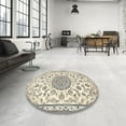 thumbnail image 3 of Ahgly Company Indoor Square Traditional Khaki Green Medallion Area Rugs, 3' Square, 3 of 6
