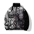 thumbnail image 4 of Chaquetas de invierno para hombre, abrigo de algodón con estampado gótico de calaveras y monstruos, ropa para hombre, chaqueta holgada, abrigos de calle Harajuku, 4 of 4