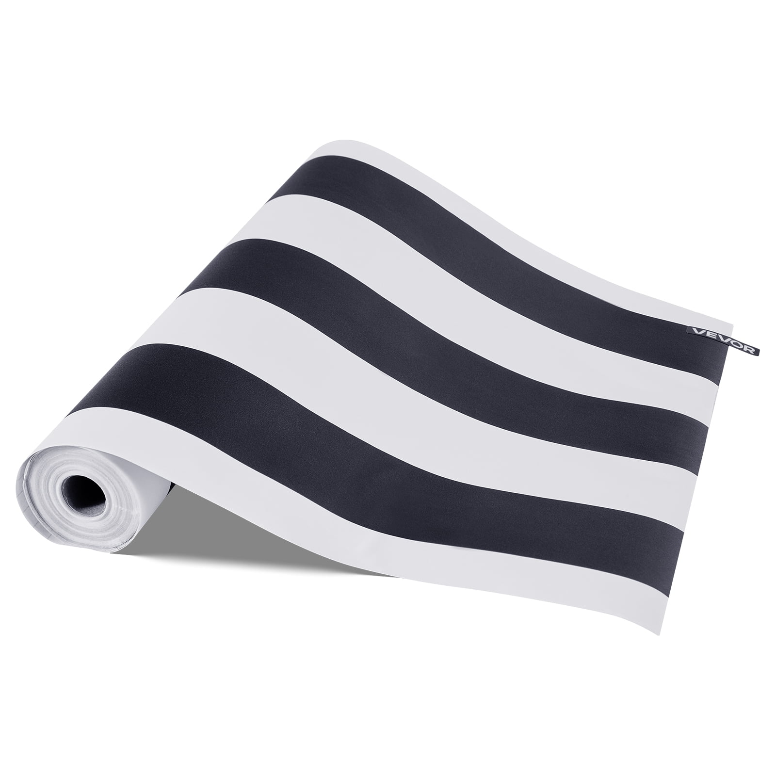 VEVOR Peel and Stick Wallpaper, 17.7 x 590.5 inch Contact Paper Black White Modern Geometric Waterpoof Self Adhesive, Easy to Clean Wall Decorative Vinyl Roll for Bedroom Kitchen Bathroom Office