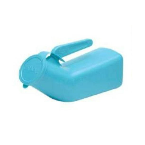 medegen roommates sterilizable blue male urinal with cover & handle 1