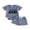 Blue, variant on BemeyourBBs Newborn Baby Boys Summer Clothes Waffle Knit 2 Pieces Outfits Cute Tractor Embroidery Short Sleeve Romper Tops and Pockets Shorts Set