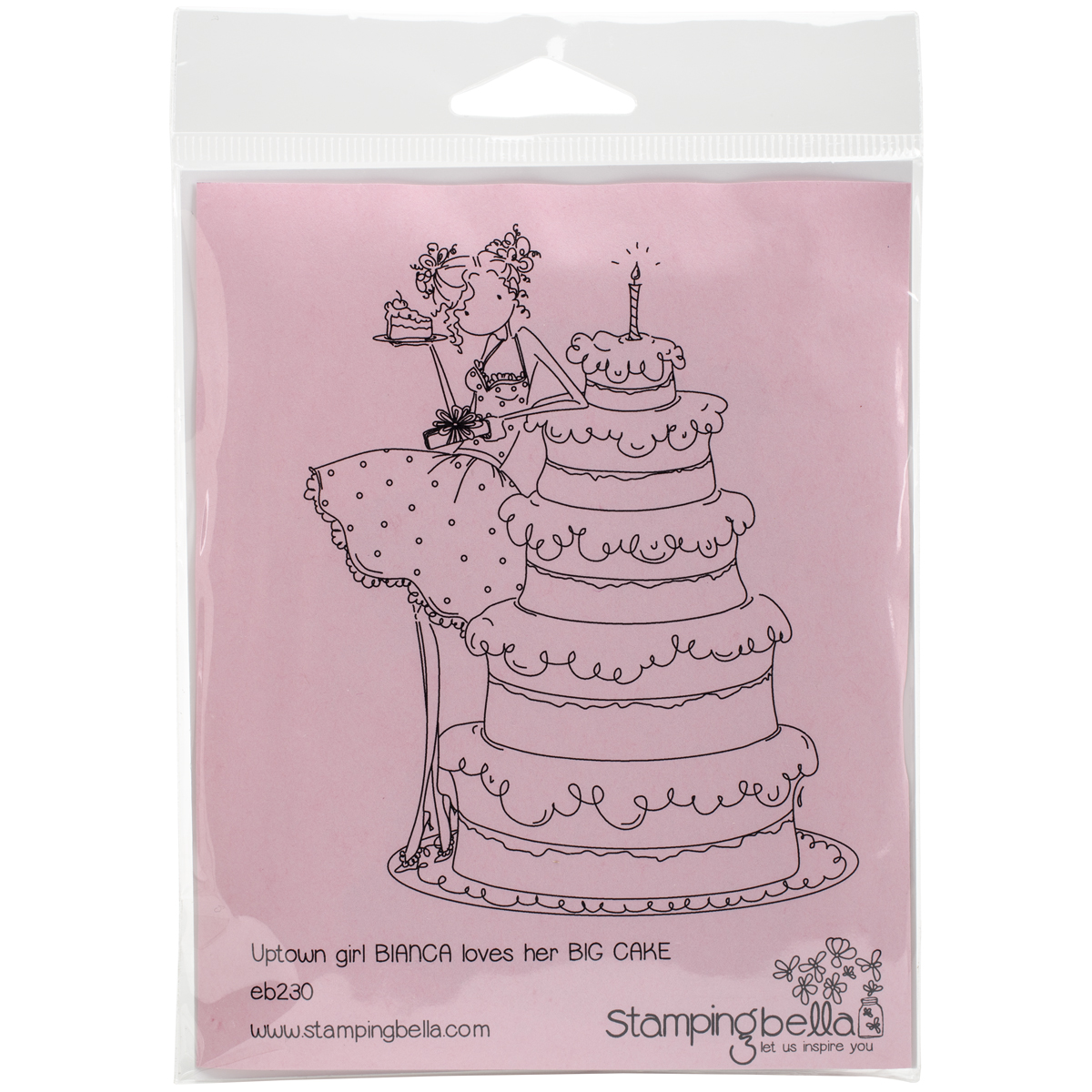 Stamping Bella Cling Rubber Stamp, Uptown Girl Bianca Loves Her Big
