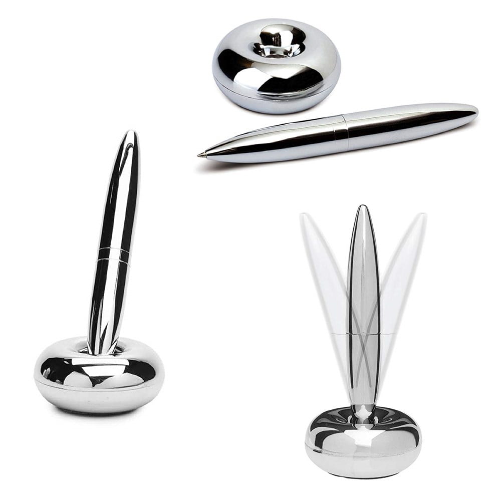 Floating Pen With Base Chrome Ball Point