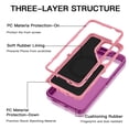 thumbnail image 2 of I-HONVA For Samsung Galaxy S26 Ultra Case,Magnetic 3-Layer Military Grade Drop Protection Anti-Slip Rugged Shockproof Dustproof Protection Phone Case,Purple Pink, 2 of 7