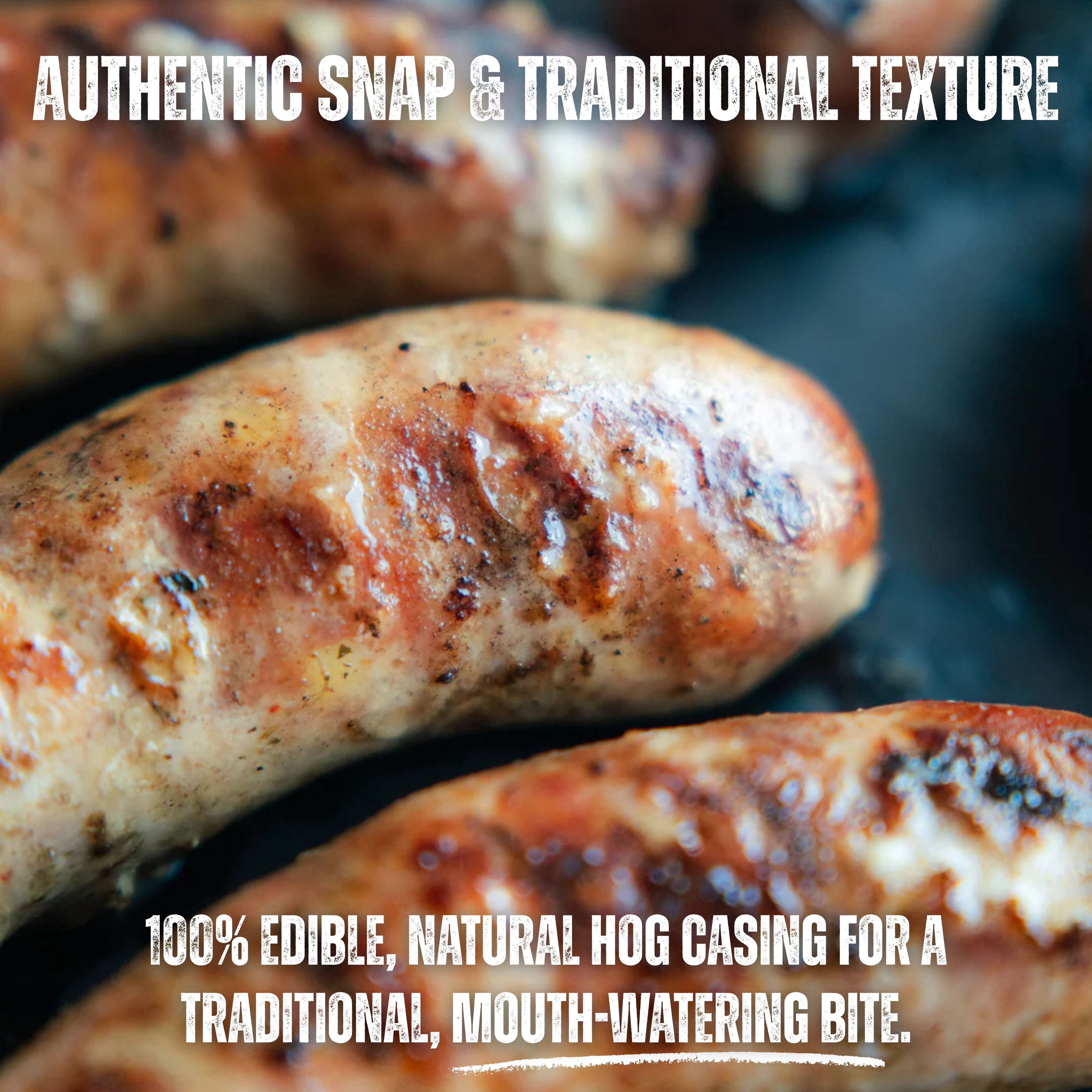 The Bearded Butchers Natural Hog Casings 32-35mm, Edible Sausage Casing for 25-30 lb Meat, Pre-Flushed, Resealable Bag