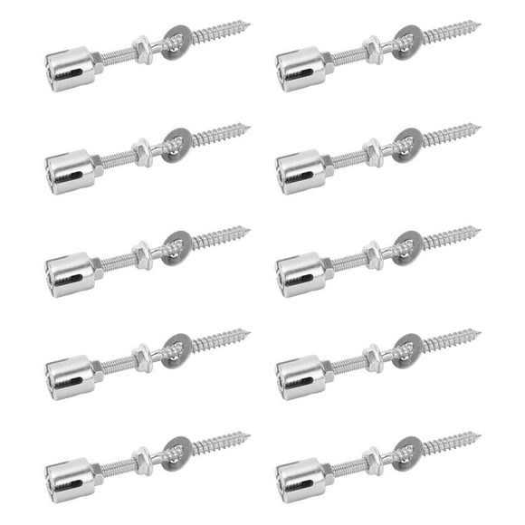 Cross Cable Rope Clamps, Fine Workmanship Long Service Life Cross Wire Clamps 10Pcs Stable Corrosion Resistant 316 Stainless Steel for Railing Applications 3mm / 0.12in