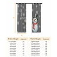 thumbnail image 6 of Fsddascl Grey Christmas Blackout Curtains for Bedroom/Living Room, Thermal Insulated Kitchen Curtains, Farmhouse Retro Winter Snowman Snowflakes Grommet Darkening Window Treatment Drapes 42"x84"x2, 6 of 6