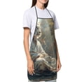 thumbnail image 4 of Yiaed Forest Meditating White Tiger Print Kitchen Apron with Hand Wipe Pockets,Big Pocket,Aprons for Women with Pockets, Waterproof for Cooking Baking, 4 of 7