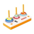 thumbnail image 4 of Juguete apilable de arcoíris Juguete Montessori Regalo de cumpleaños portátil Coordinación mano-ojo Naranja, 4 of 9