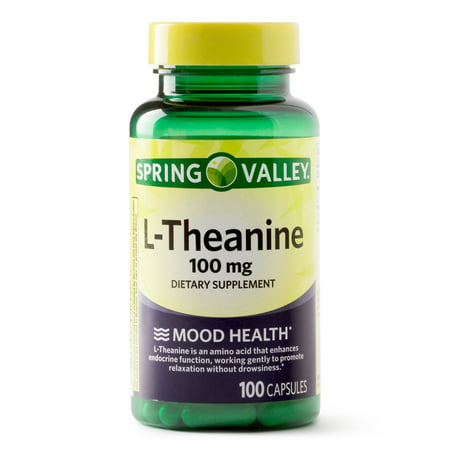 Spring Valley L-Theanine Capsules, 100 mg, 100 Ct (Best L Theanine Brand)