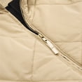 thumbnail image 6 of Women Padded Puffer Vest Solid Color Stand Collar Warm Zip Up Side Pockets Lightweight Gilet Quilted Down Vest, 6 of 7