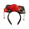 thumbnail image 3 of Tocado chino Hanfu, aro para el pelo, decoración Floral, diadema con corona, pinza para el pelo antigua, diadema Qing para rendimiento Estilo A, 3 of 7