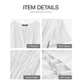 thumbnail image 4 of Vestido casual BTFBM para mujer, verano 2025, cuello en V, blanco, 4 of 9