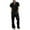 Black, variant on Overalls for Men, Men's Solid Colour Short Sleeve Jumpsuit With Zip Work Lapel Suit, Black L