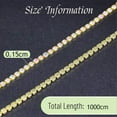 thumbnail image 2 of 1 Roll 10 Yards Rhinestone Chain,1.5mm Crystal Rhinestones Close Chain Roll, Crystal Claw Cup Chain, 2 of 5