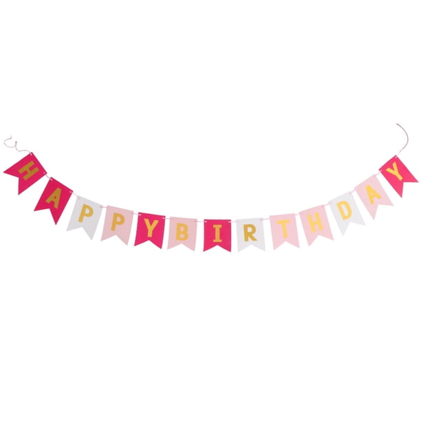 KAKOWELY Banderines coloridos de feliz cumpleaños, elegantes decoraciones para fiestas, banderines hermosos y versátiles, guirnaldas de banderines.