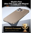 thumbnail image 3 of TORRAS Magnetic Slim-Fit for iPhone 16 Pro Max Case, Ultra-Thin 16 ProMax Phone Case Compatible with MagSafe, Light Anti-Scratch Matte Hard PC Bayer 6.9 inch OriginFit, Black,Gold, 3 of 5