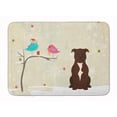thumbnail image 1 of Carolines Treasures BB2520RUG Christmas Bull Terrier Chocolate Machine Washable Memory Foam Mat, 1 of 4