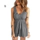 thumbnail image 5 of Sonducket Vestido de verano para mujer, senderismo, playa, fiesta de viaje, chaleco con botones para niñas, ropa de cintura alta, ropa de mezcla de conjuntos de ropa Gris S Sonducket AP011283-17, 5 of 6