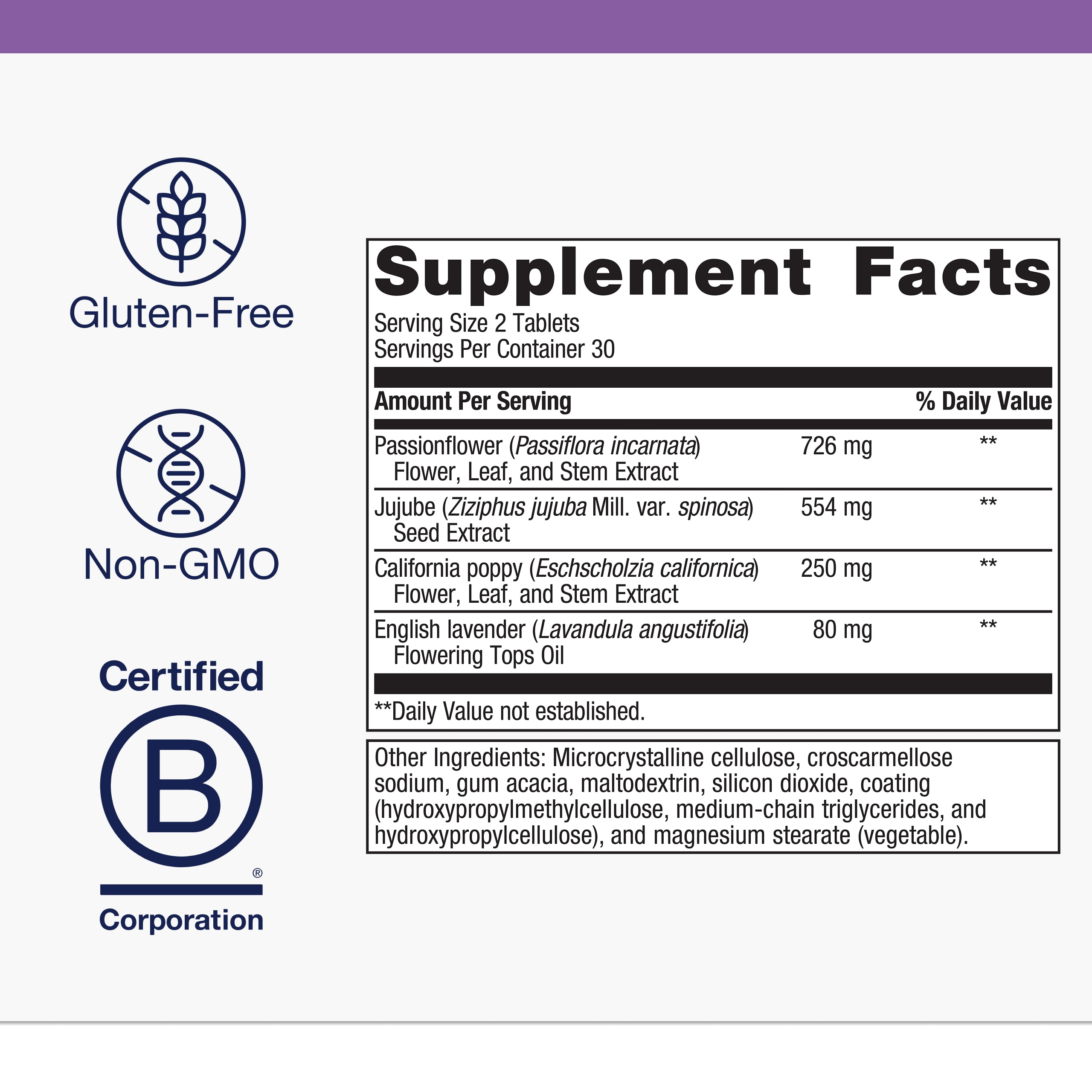 Metagenics Tran-Q Sleep - for Stress Management & Sleep Support - with California Poppy, English Lavender & Passion Flower Herb - Melatonin Free - 60 Tablets