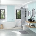 thumbnail image 6 of CoSoTower 19"X15" Black and Gray Marble Pattern Ceramic Rectangular Vessel Bathroom Sink, 6 of 6
