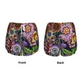 thumbnail image 3 of Gukieu Vintage Floral Print Women's Sports Shorts with Drawstring Elastic Waistband for Running, Yoga, Fitness-Large, 3 of 7