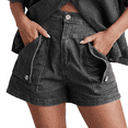 thumbnail image 5 of LYMAYTER Women's Casual Denim Set‌ for S-2XL Button Down Denim Shirt and Shorts Summer Outfit Comfort, 5 of 9